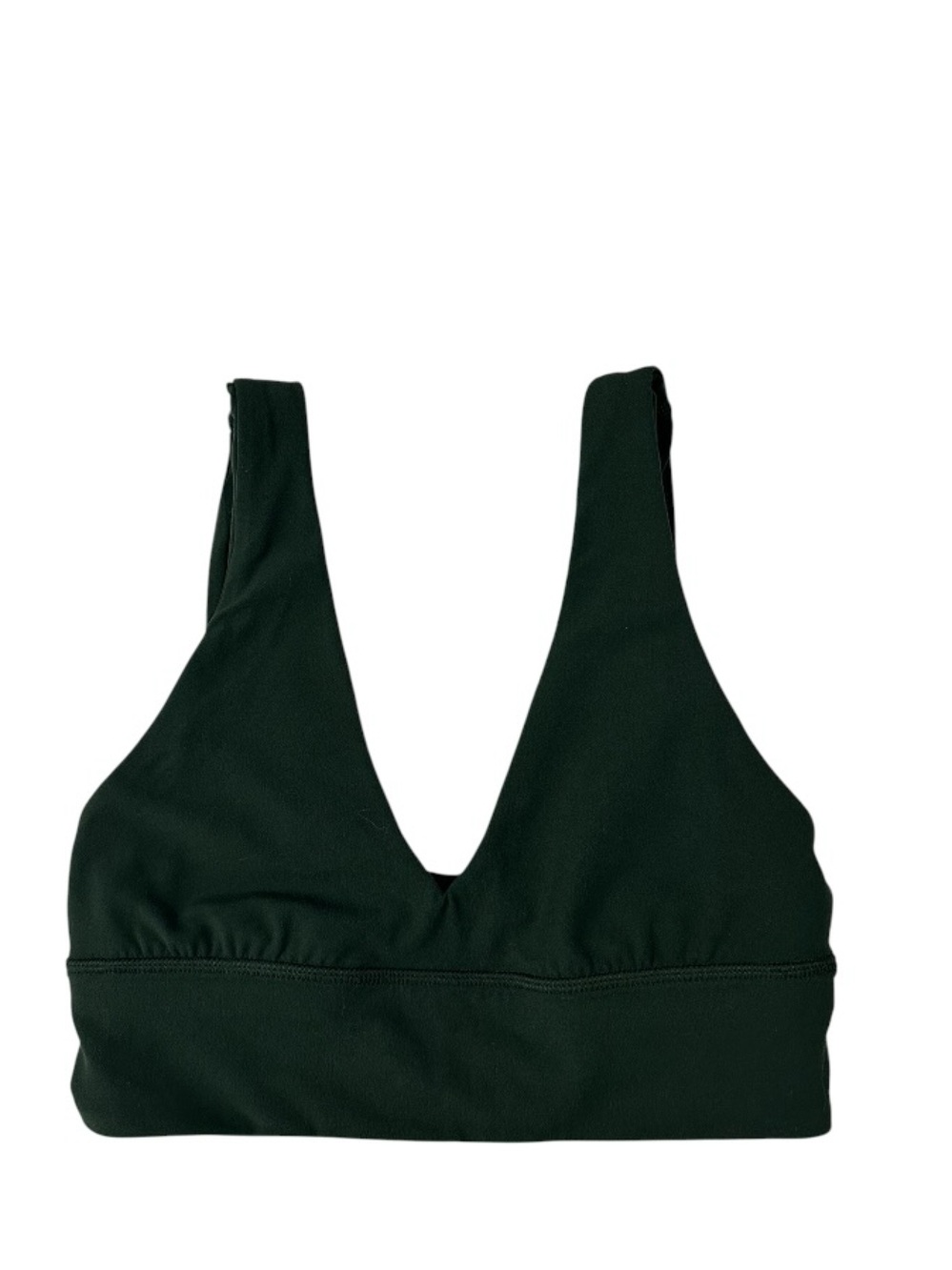 Lululemon Align V-neck Sports Bra size 6 Dark Forest Nulu Green Light Support